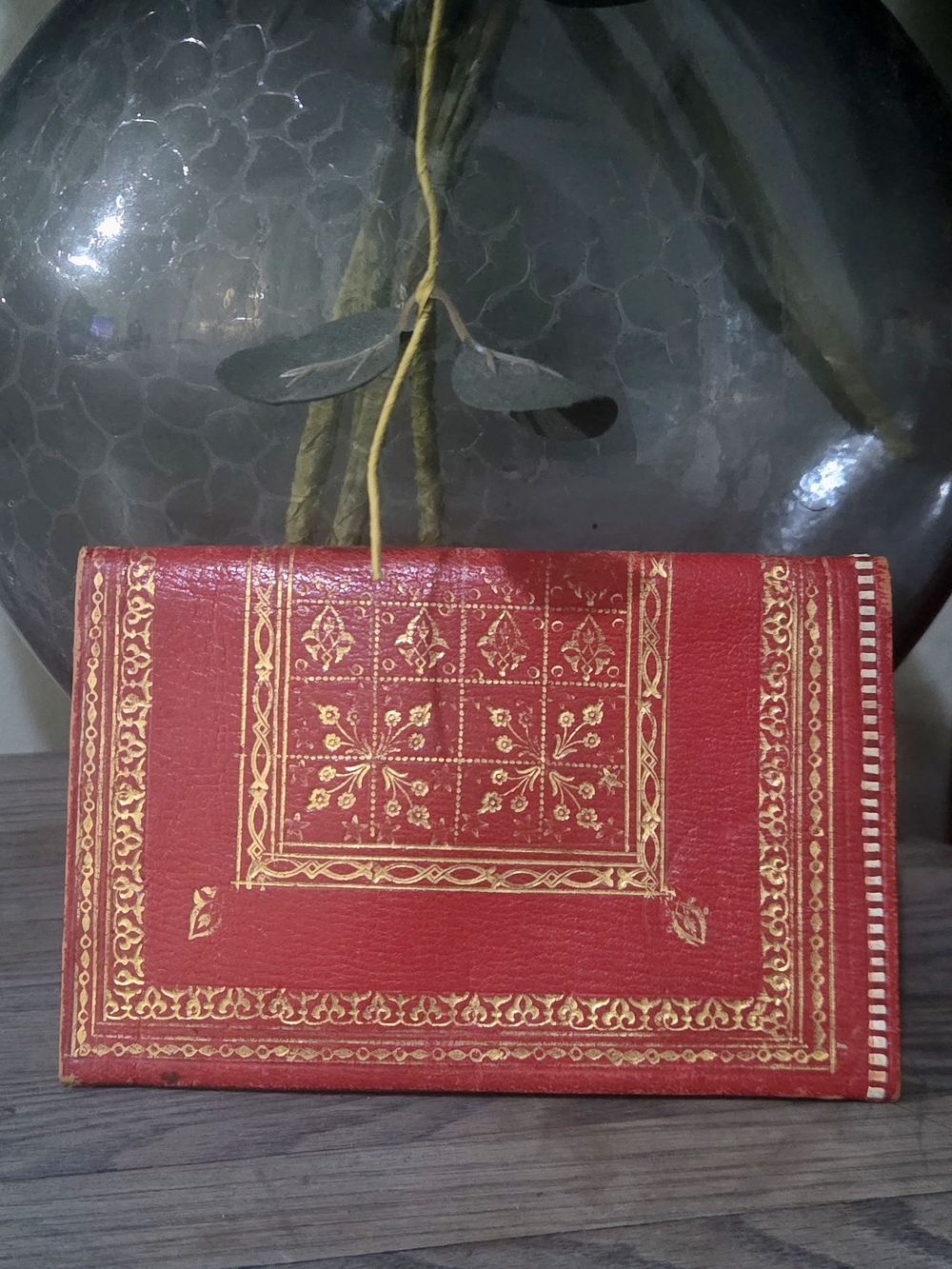 Vintage Italian Red Leather Book